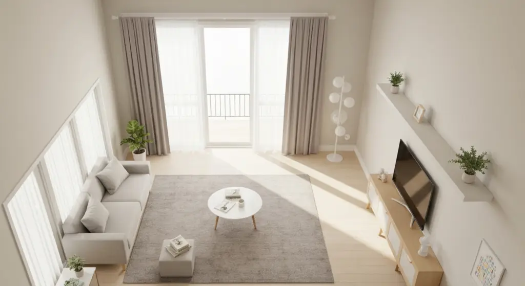kleine woonkamer inrichten